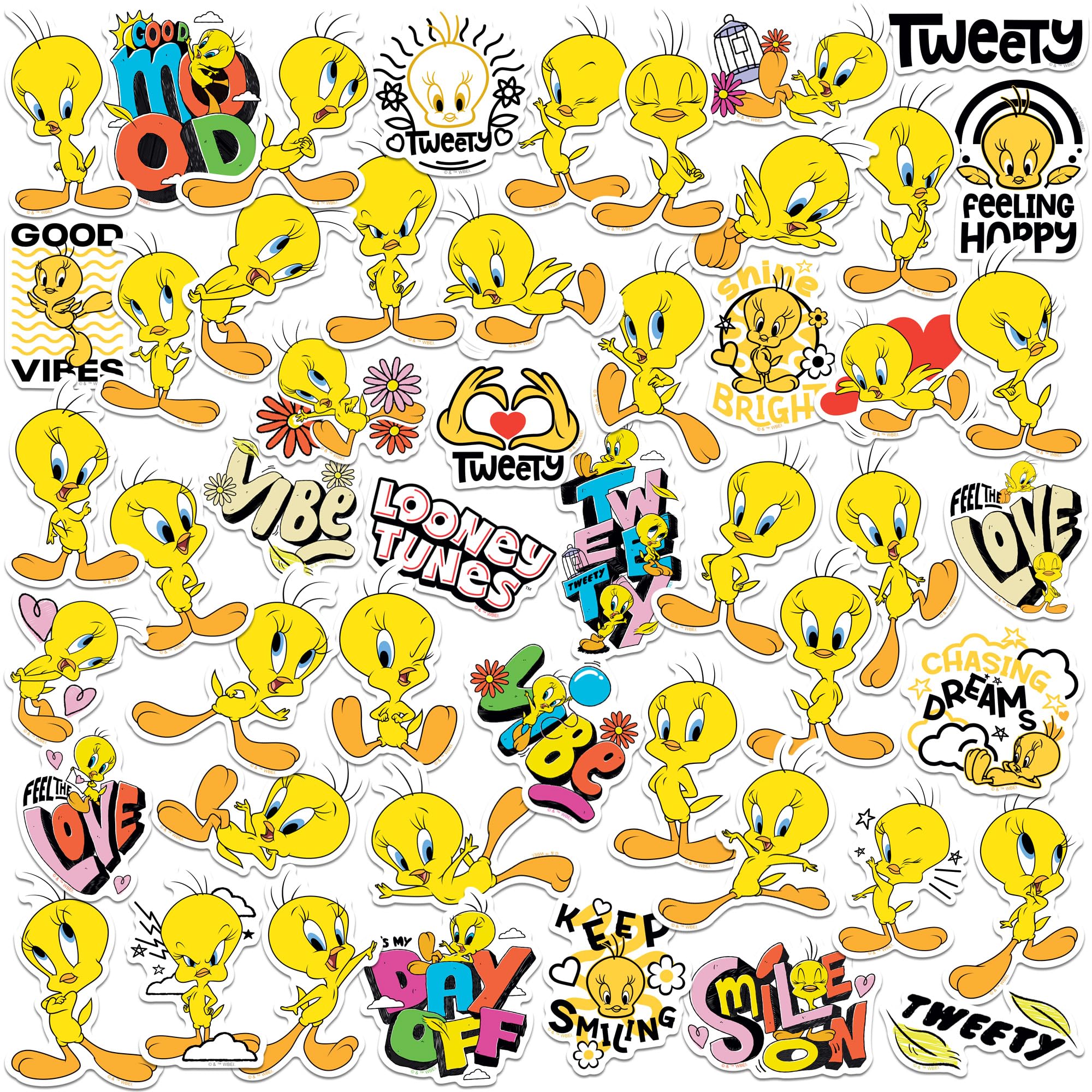 Amazon.com: Looney Tunes Tweety Collection 50ct Die Cut Vinyl